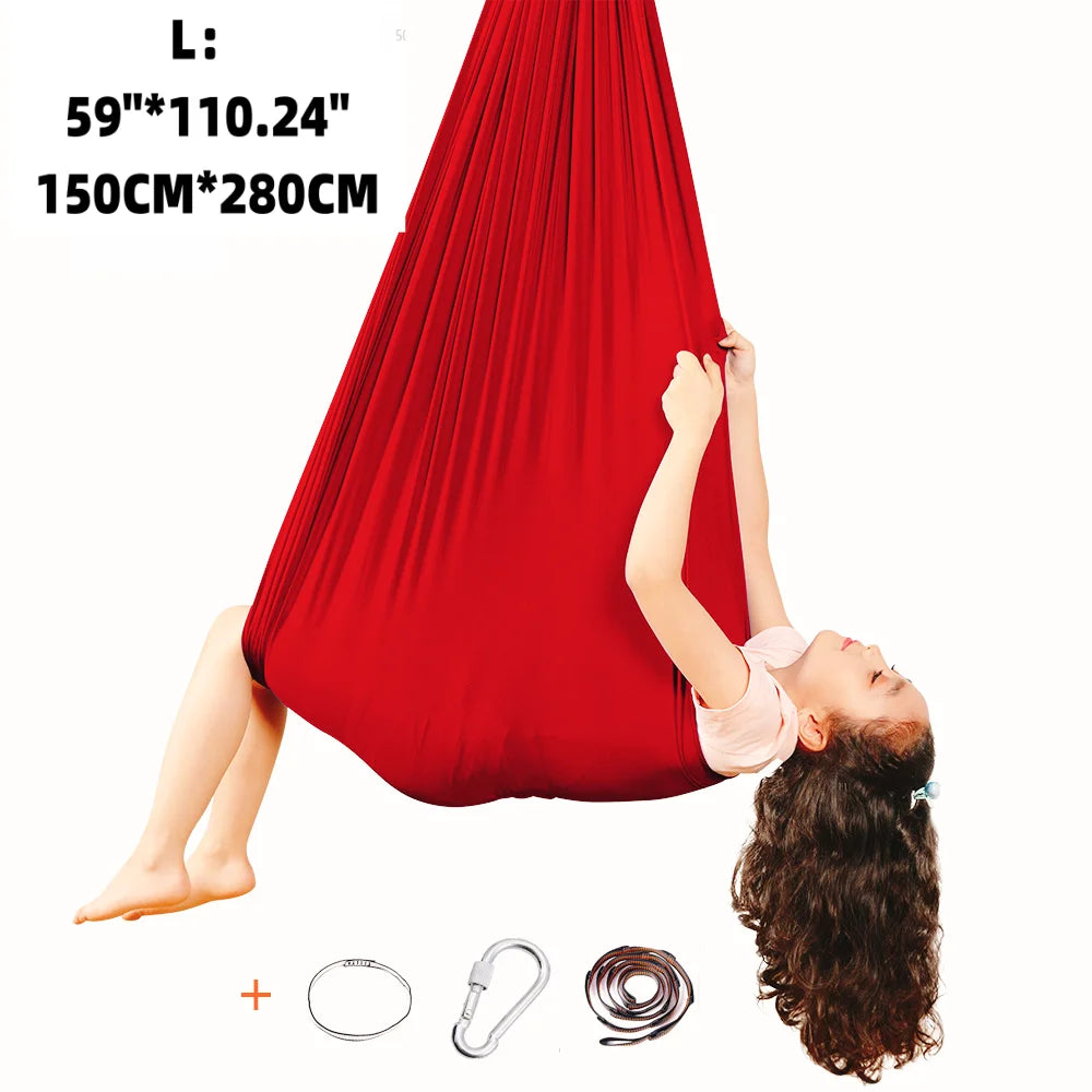 أرجوحة للأطفال مع علاج خاص، أرجوحة احتضان، أرجوحة داخلية وخارجية للأطفال، أرجوحة للأطفال والبالغين المصابين باضطراب نقص الانتباه وفرط الحركة