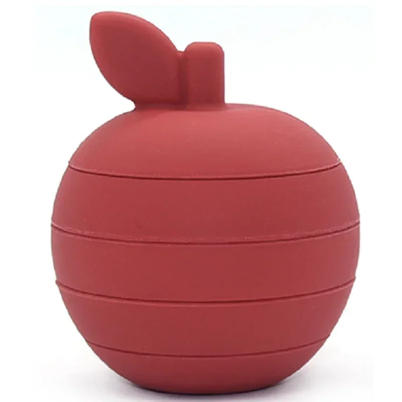 لعبة تعليمية من السيليكون على شكل فاكهة مكدسة خالية من مادة BPA، تصميم لطيف من السيليكون على شكل تفاحة وكمثرى، لعبة جيدة لتنمية عقل الأطفال