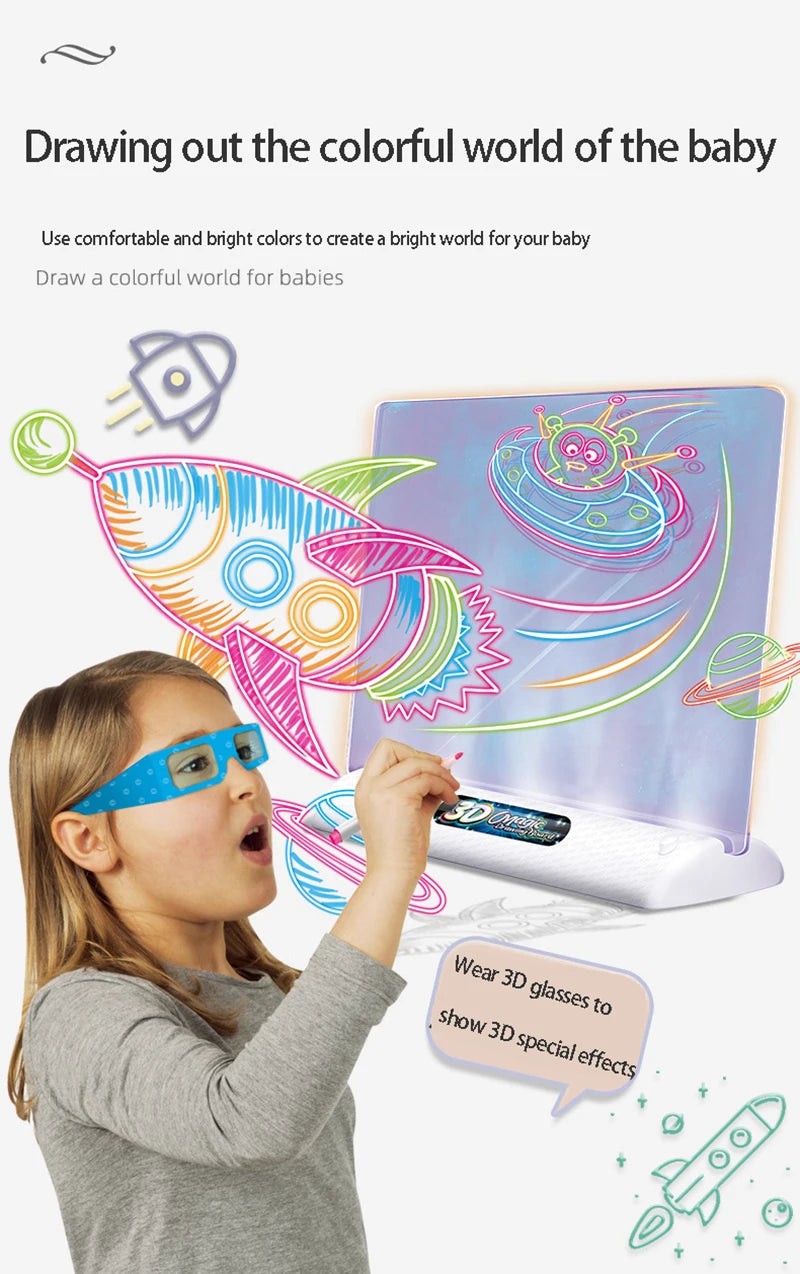 Magic 3D Drawing Board LED Light