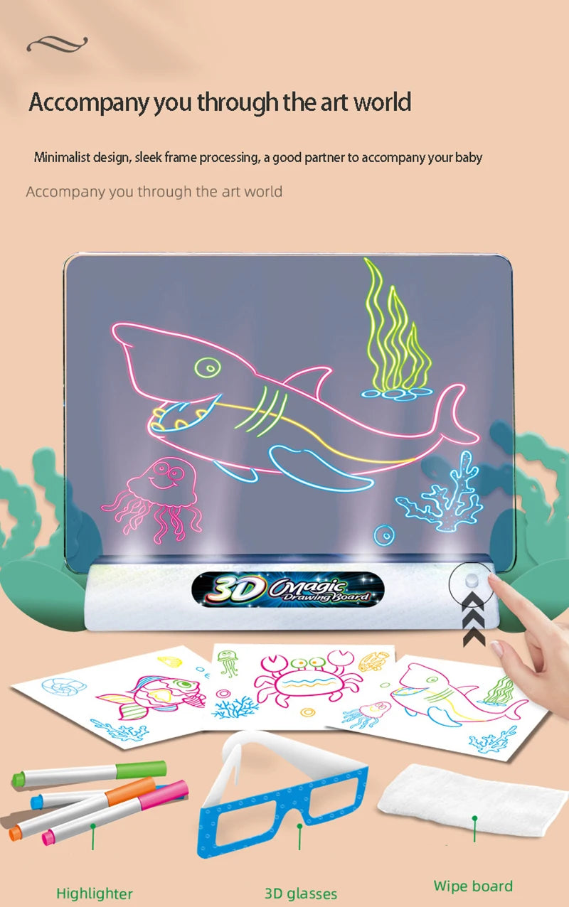 Magic 3D Drawing Board LED Light