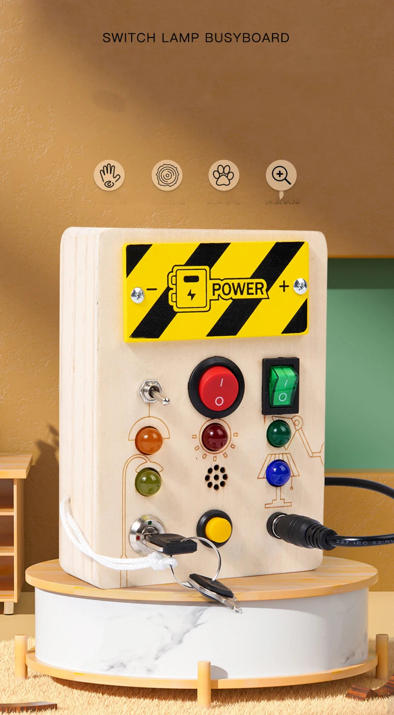 Montessori Wooden Busy Board