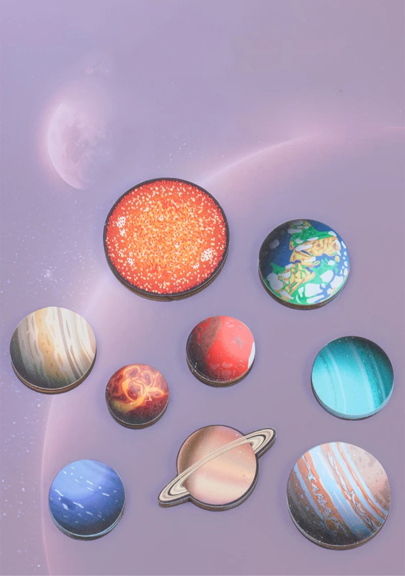 Wooden Space Planet Puzzles