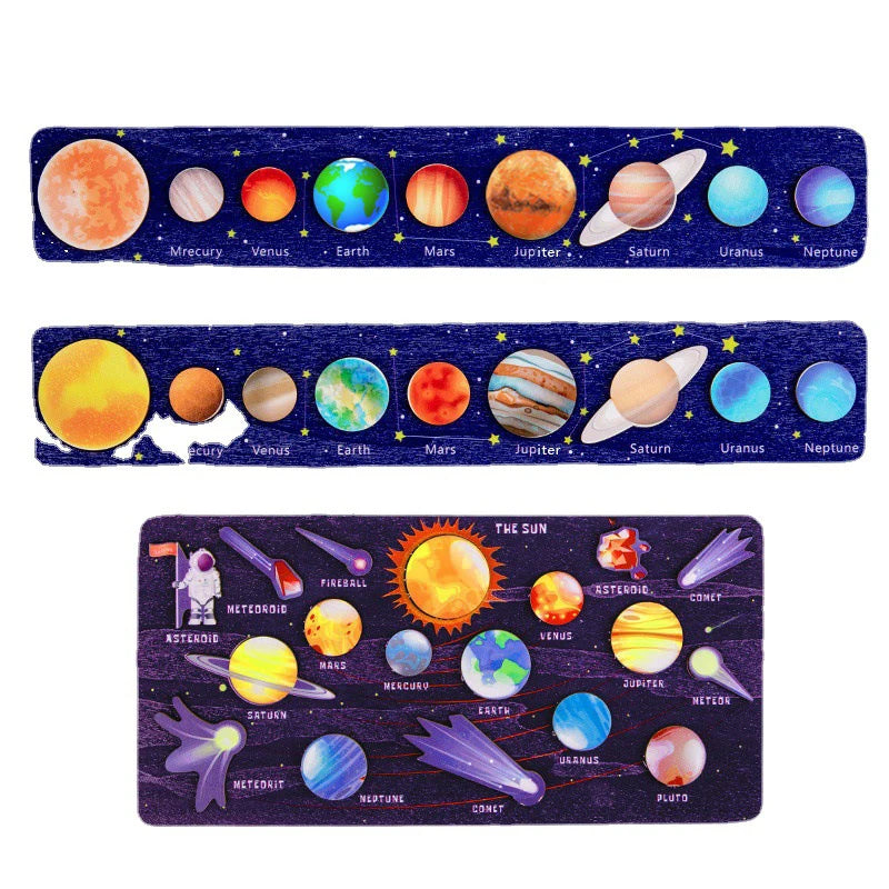 Wooden Space Planet Puzzles