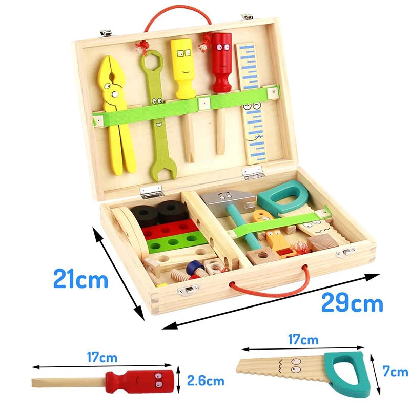 Wooden Toolbox Pretend Play