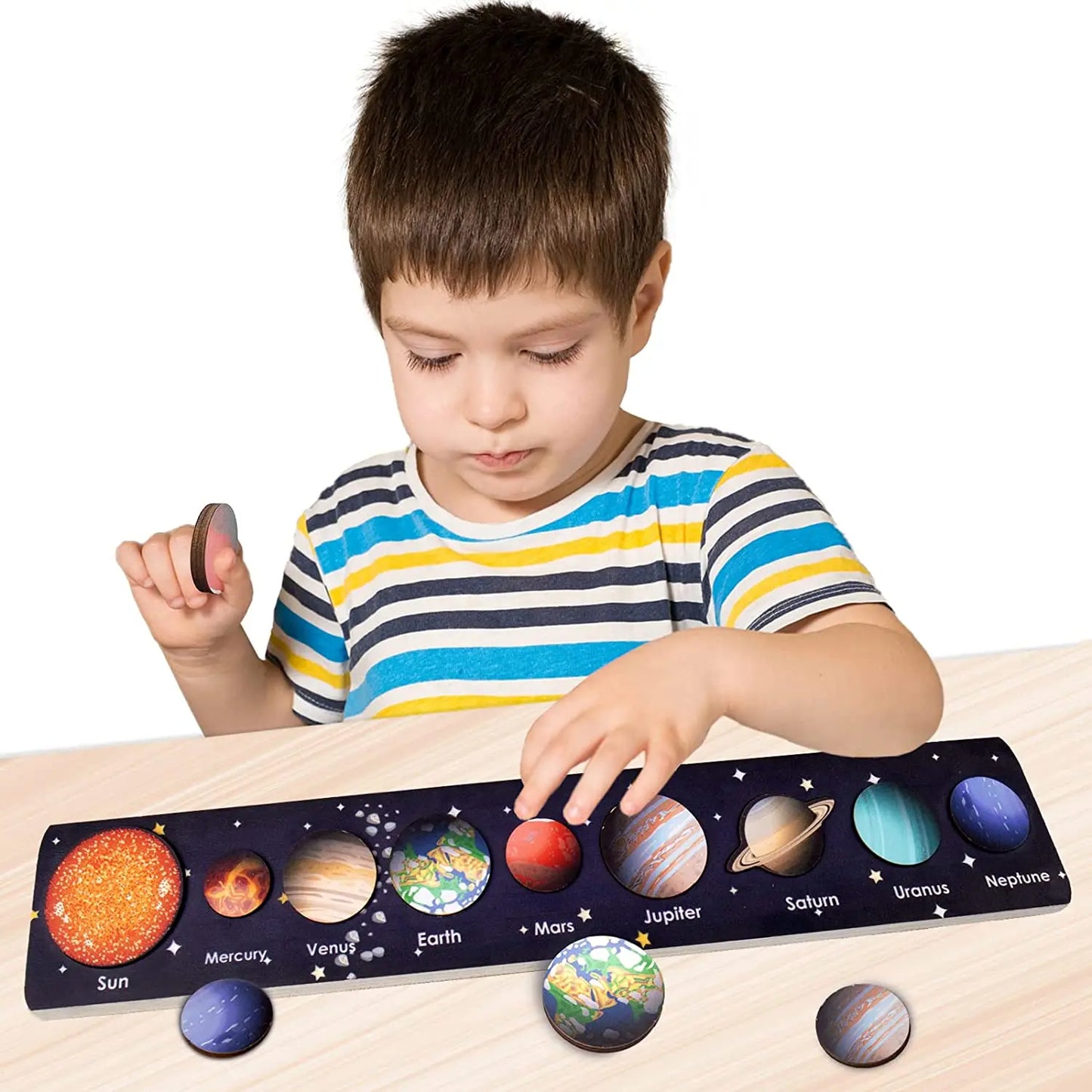 Wooden Space Planet Puzzles