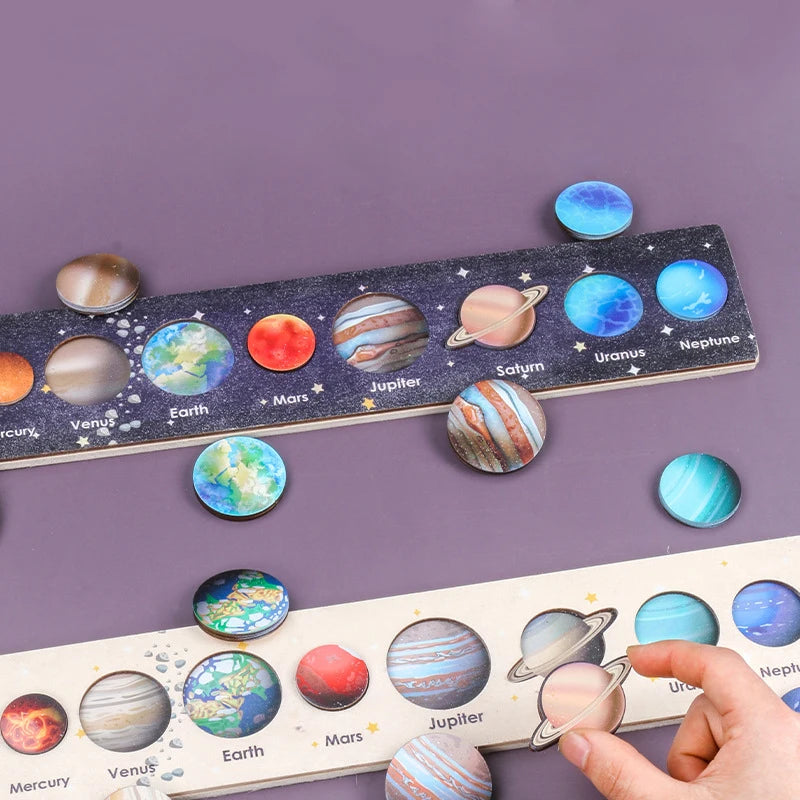 Wooden Space Planet Puzzles