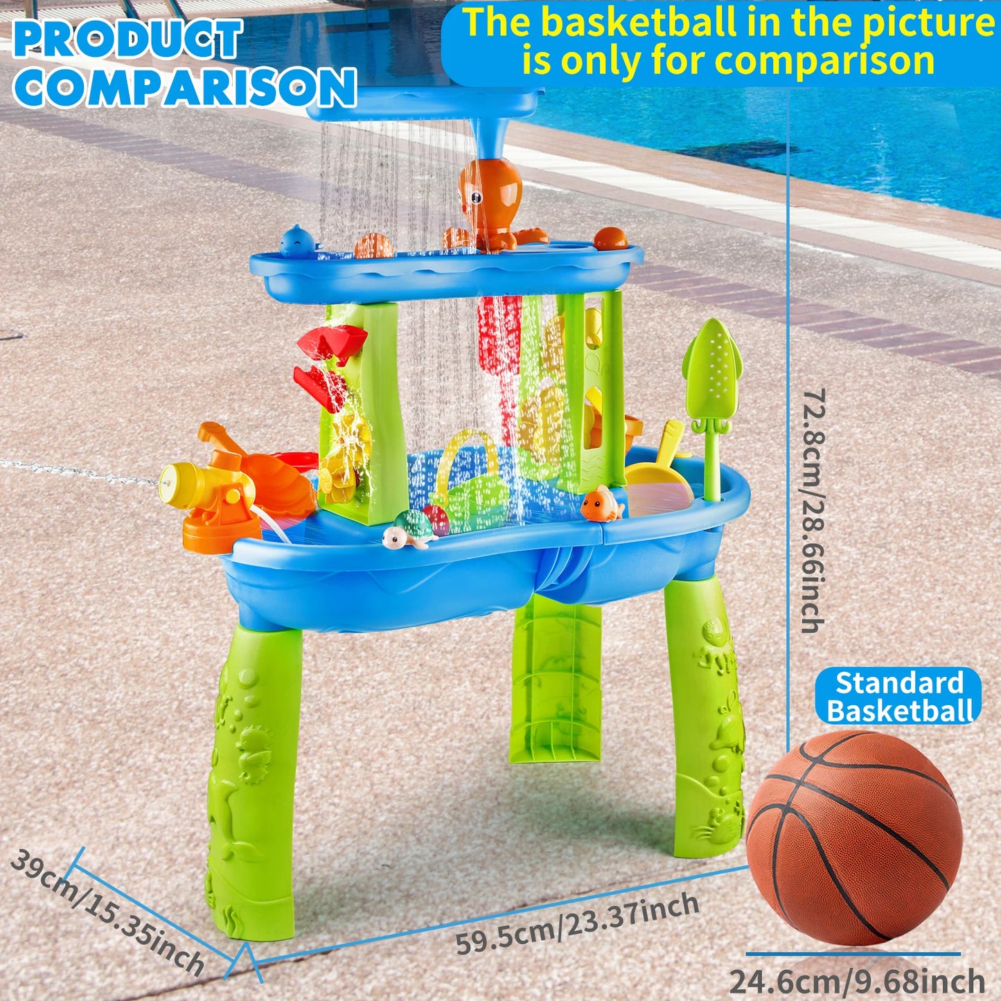 3-Tier Kids Splash Sand Table Water