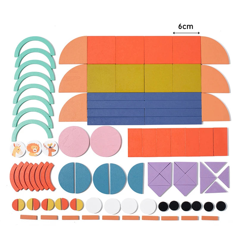 ألعاب تعليمية من مونتيسوري - مكعبات أشكال هندسية خشبية - مطابقة أنماط الحروف - ألعاب بناء