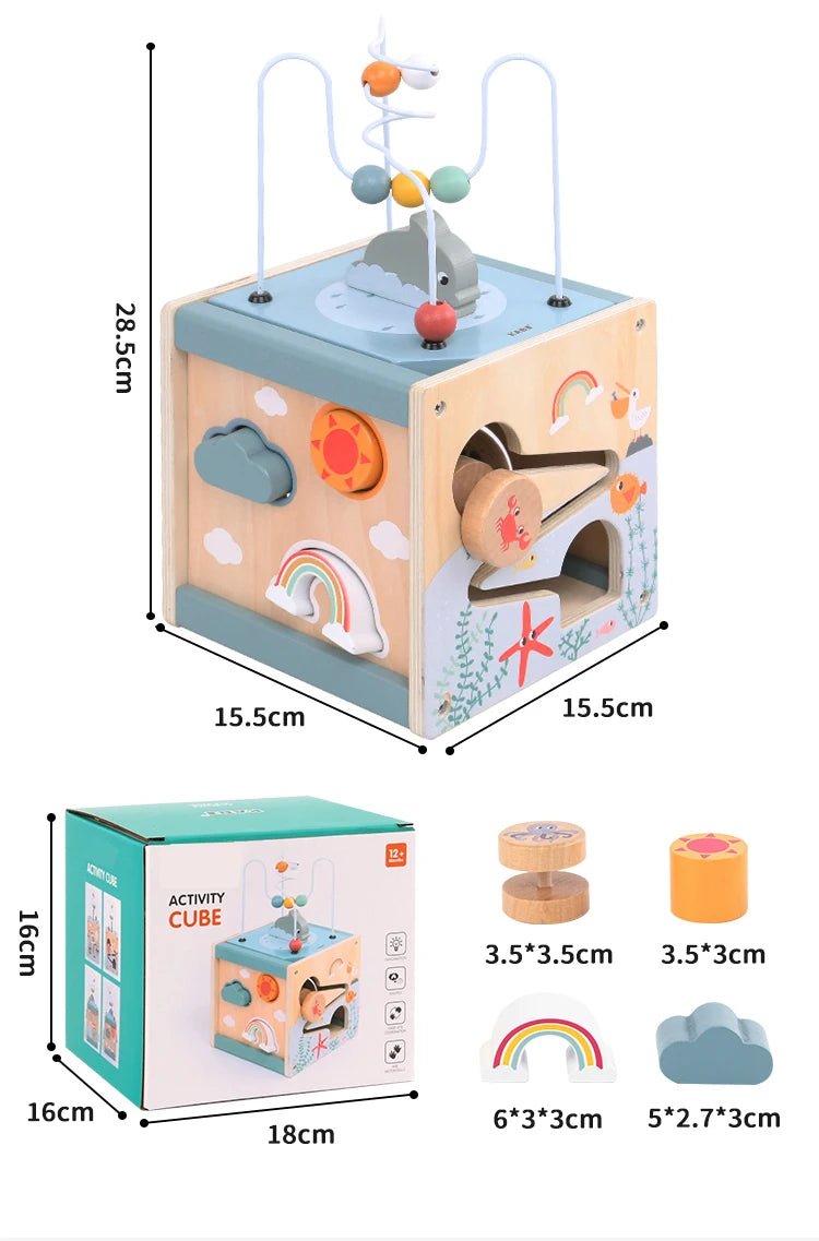 Activity Cube for Toddlers 5in1 Animal Shape