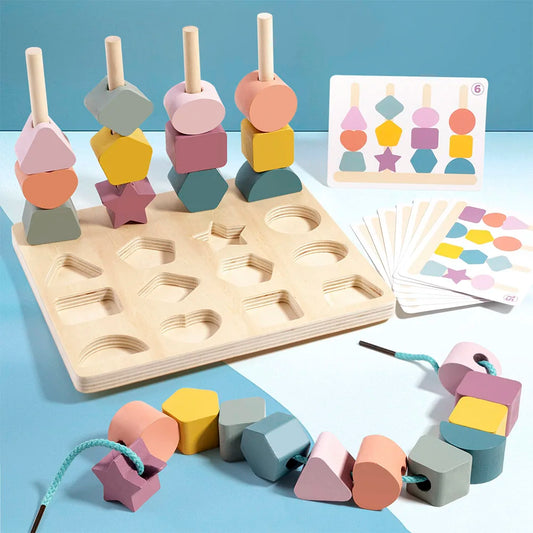 Wooden Toys Color Shape Matching Puzzle