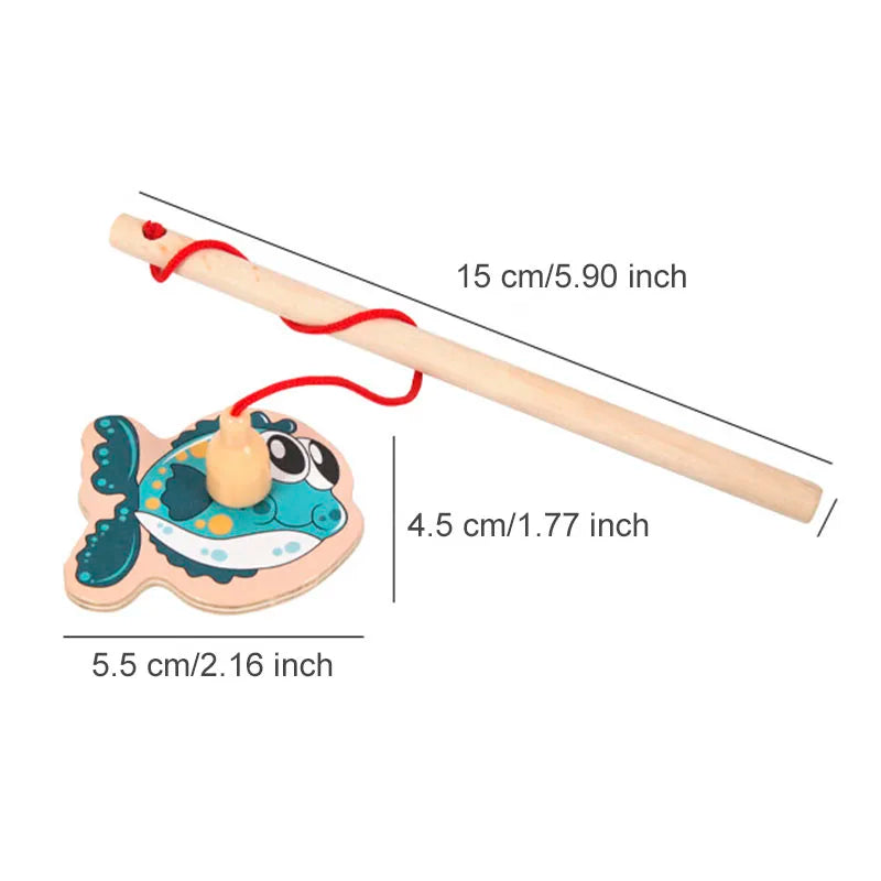 ألعاب صيد السمك الخشبية المغناطيسية من مونتيسوري للأطفال، ألعاب تعليمية تفاعلية مع الوالدين والطفل، ألعاب الأسماك الإدراكية للحياة البحرية