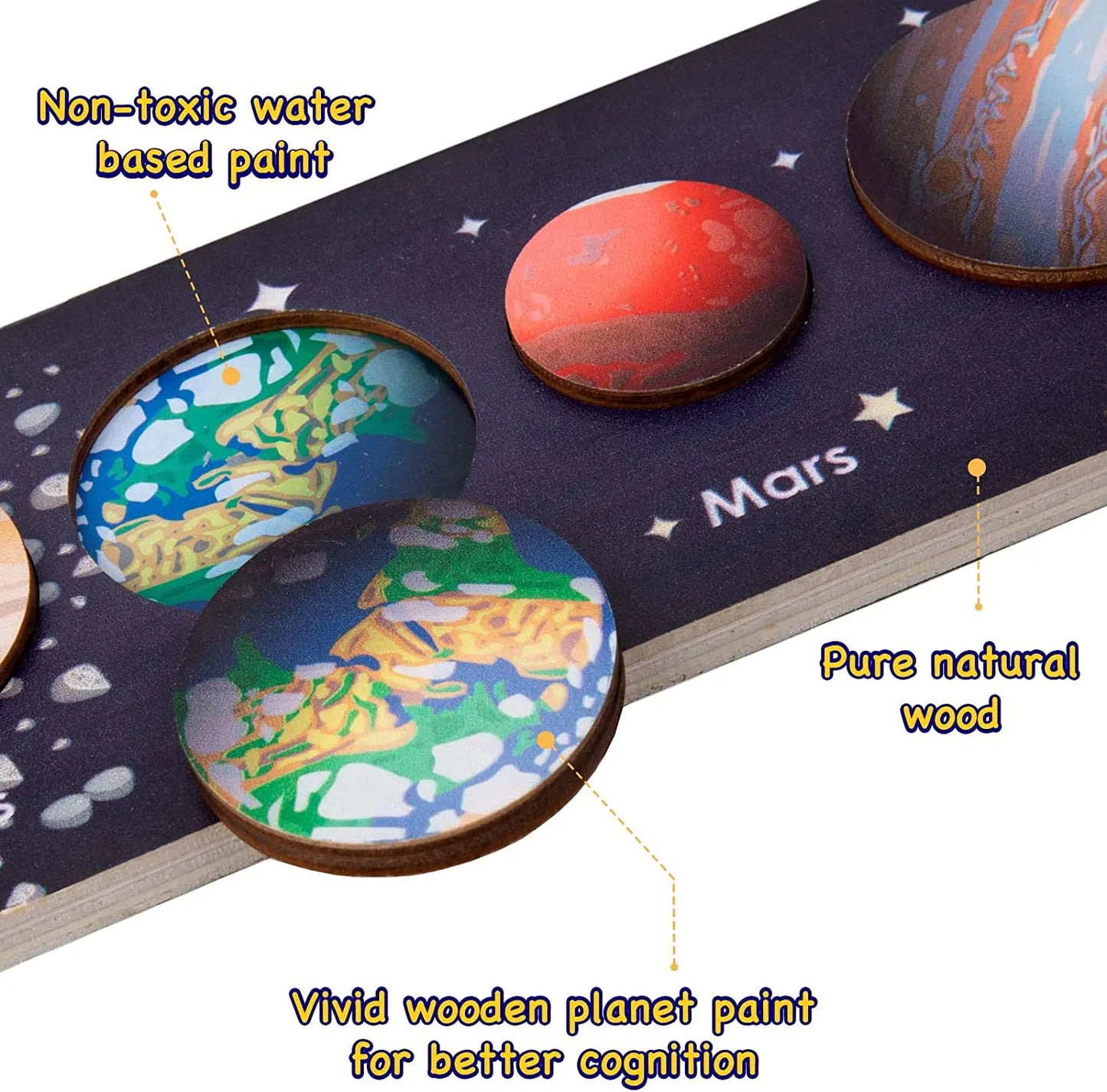 Wooden Space Planet Puzzles