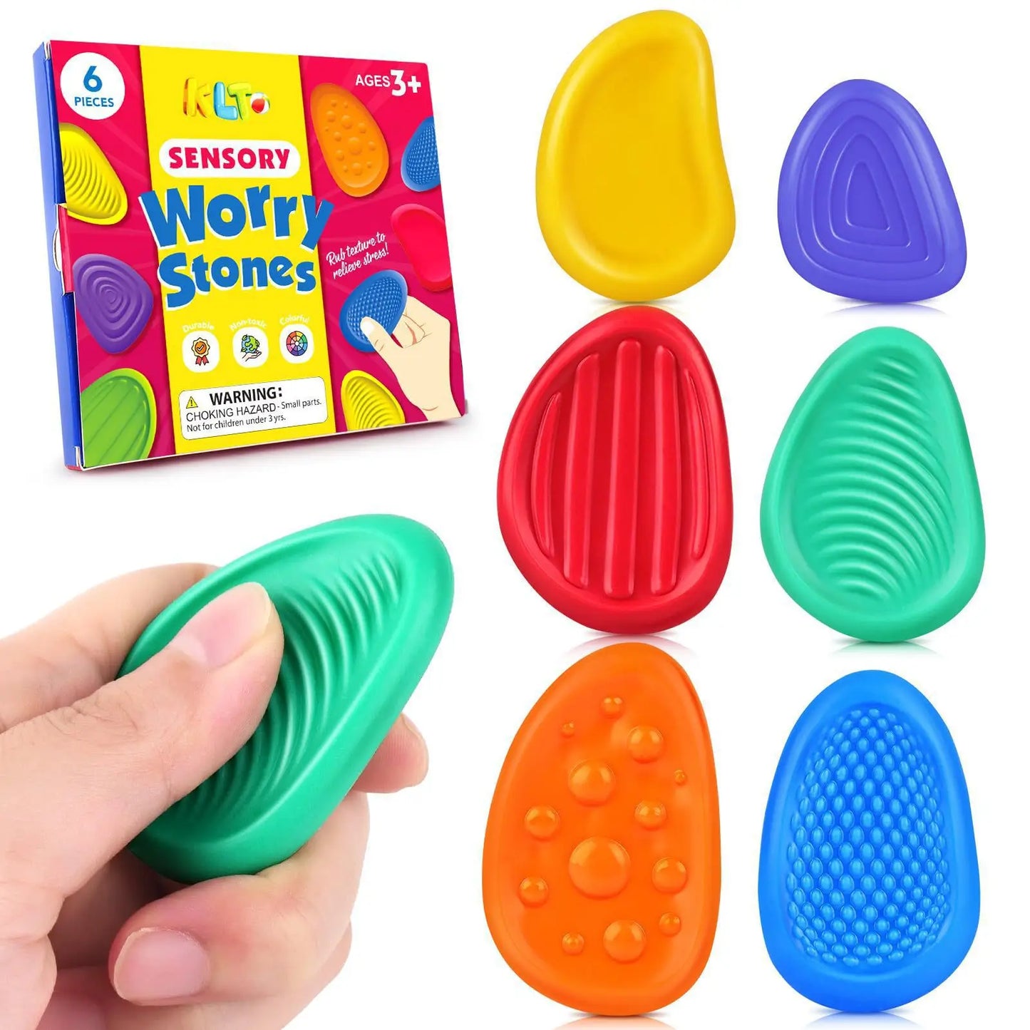 Sensory Silicone Stone 6 Pack