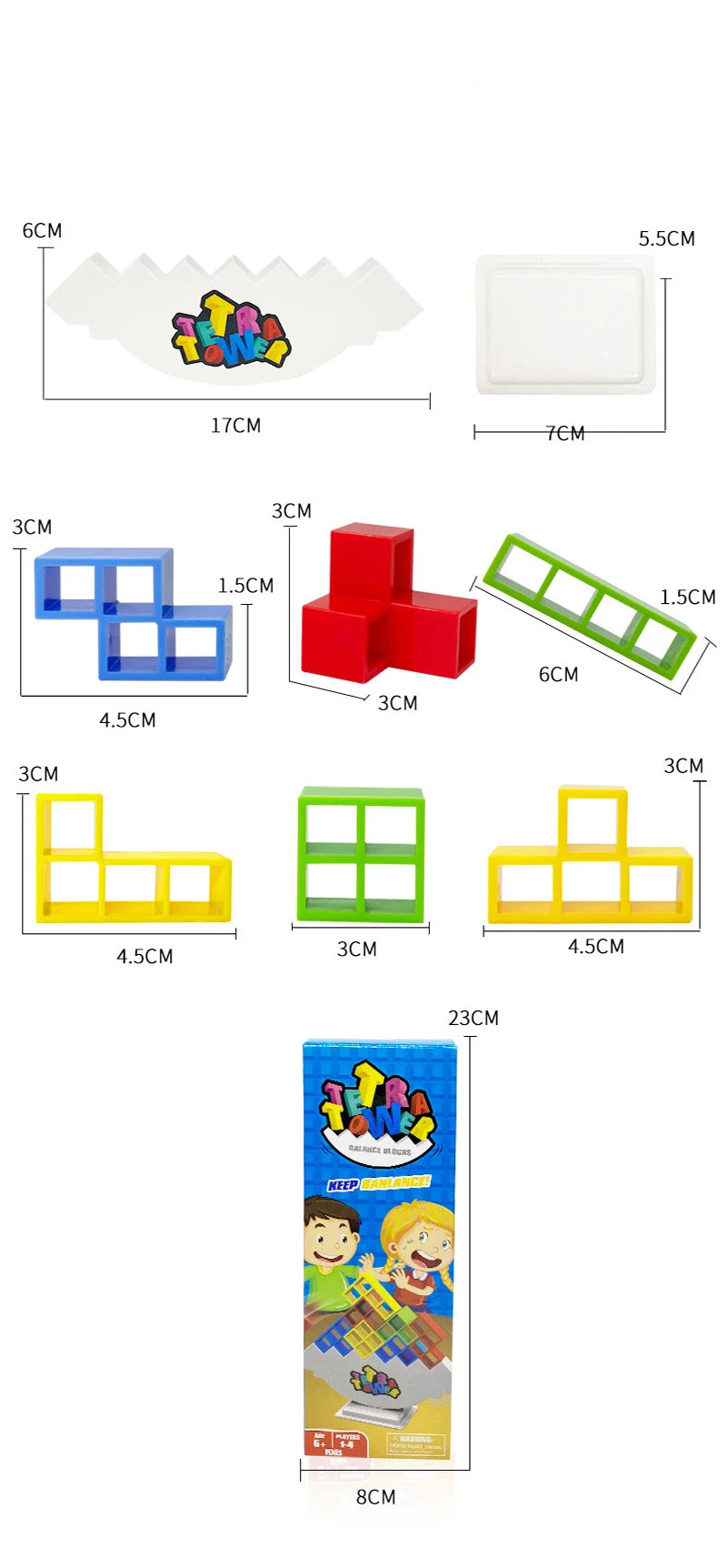 Tetra Tower Game Stacking Blocks