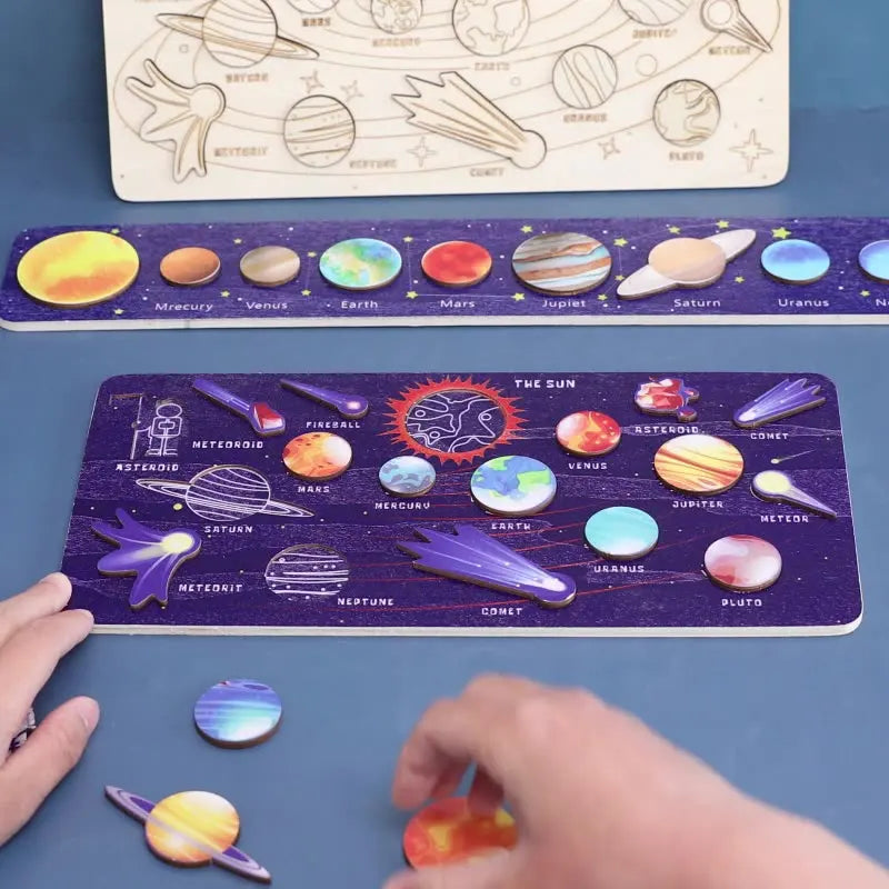 Wooden Space Planet Puzzles