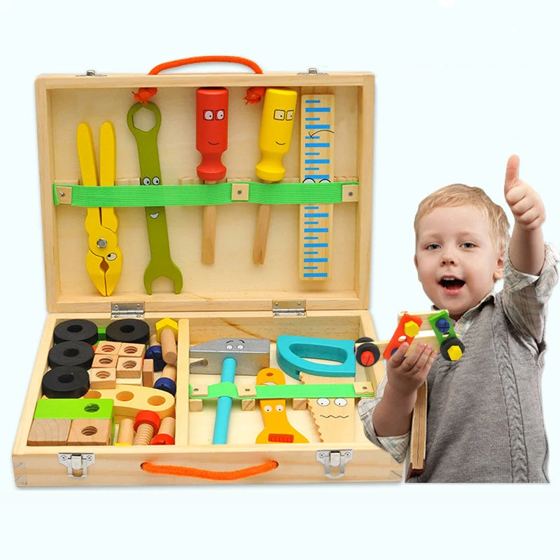 Wooden Toolbox Pretend Play