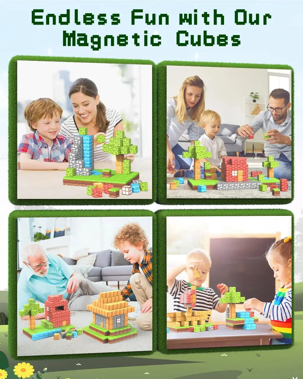 100PCS Magnetic Blocks Build Mine