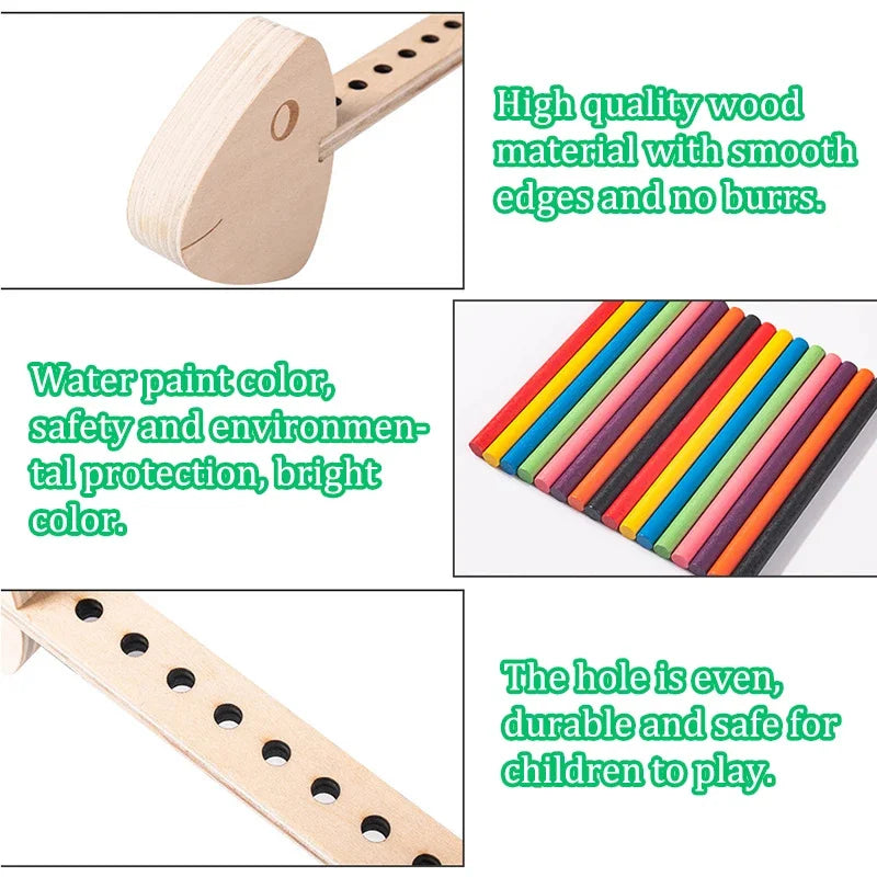 Wooden Balance Stick Color Matching