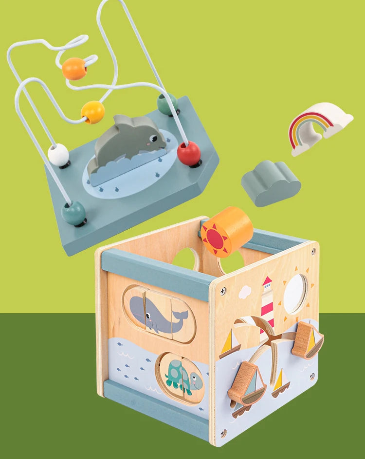 Activity Cube for Toddlers 5in1 Animal Shape