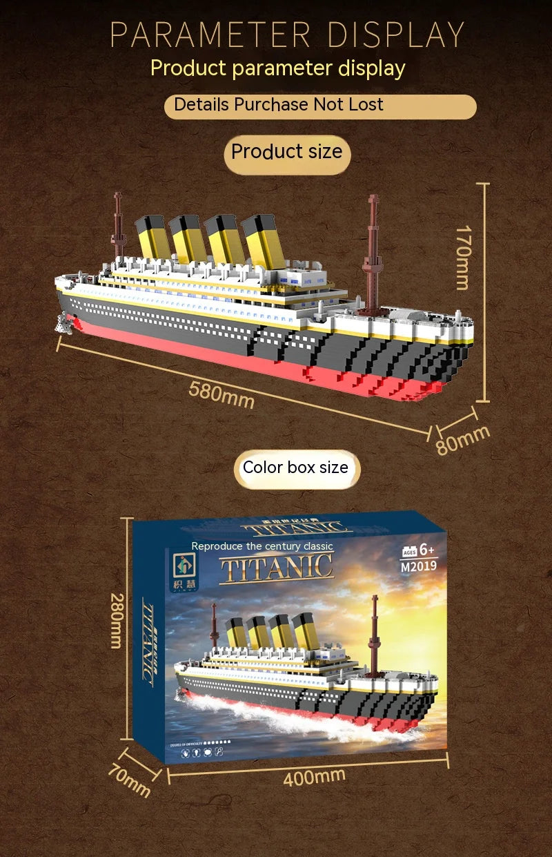 Titanic Giant Ship Boat Building Blocks