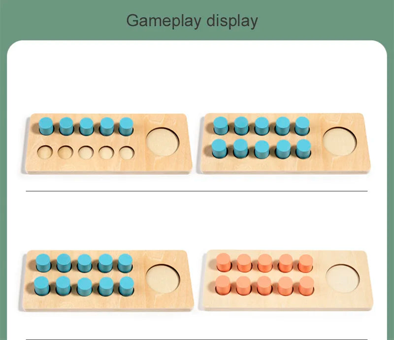 Wooden Number Board Cognitive Matching Math