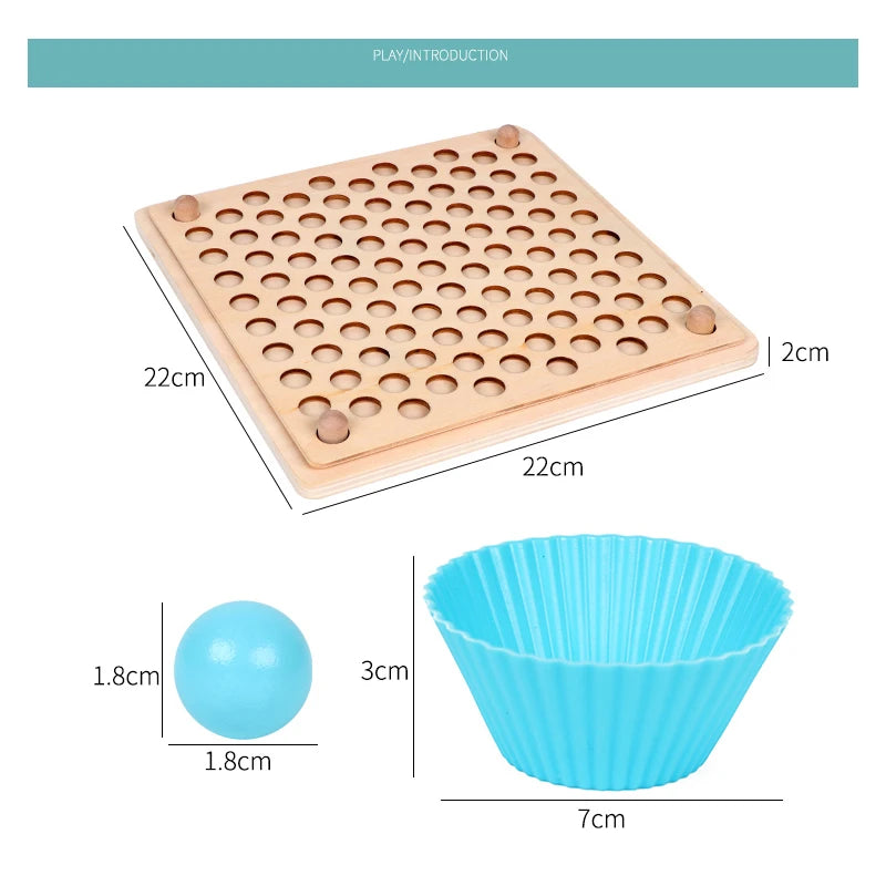 لعبة خرز خشبية تعليمية من مونتيسوري للأطفال الصغار، لعبة كرة مشبكة، ألعاب للأطفال الصغار، هدايا للأطفال