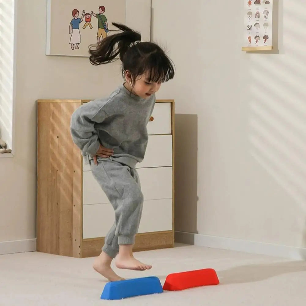 أحجار خطوات التوازن للأطفال، 6 قطع، أحجار خطوات التوازن للأطفال بألوان قوس قزح، مسار حواجز محمول، للاستخدام الداخلي والخارجي