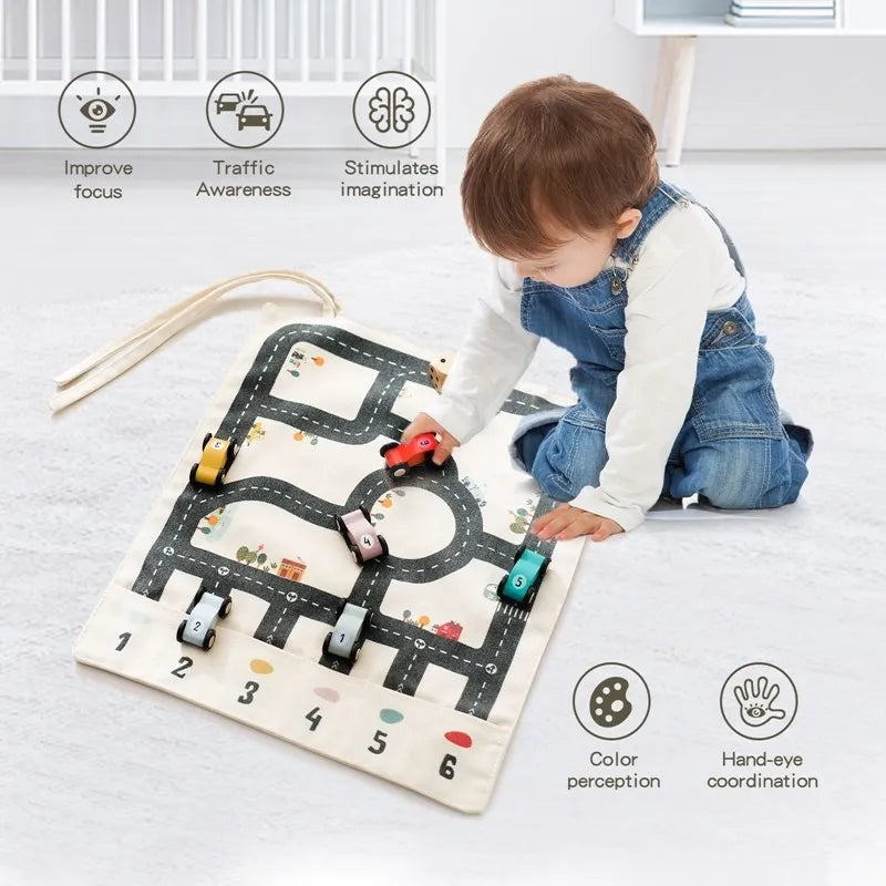 Montessori Baby Car Traffic Road Map