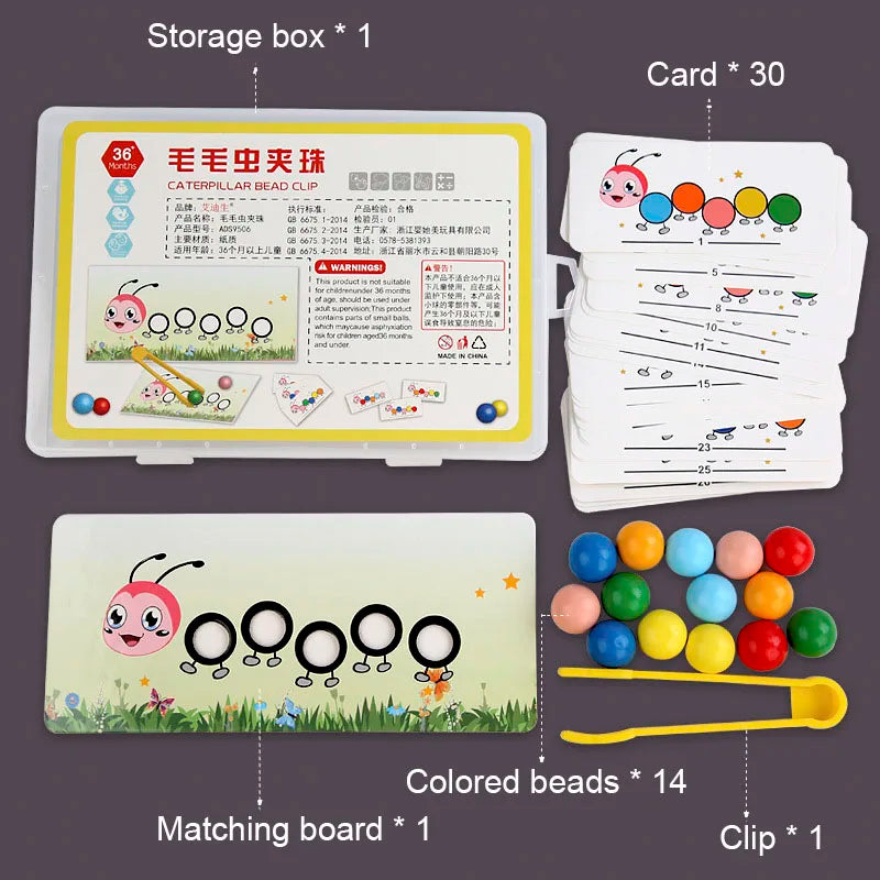 Wooden Clip Beads Games