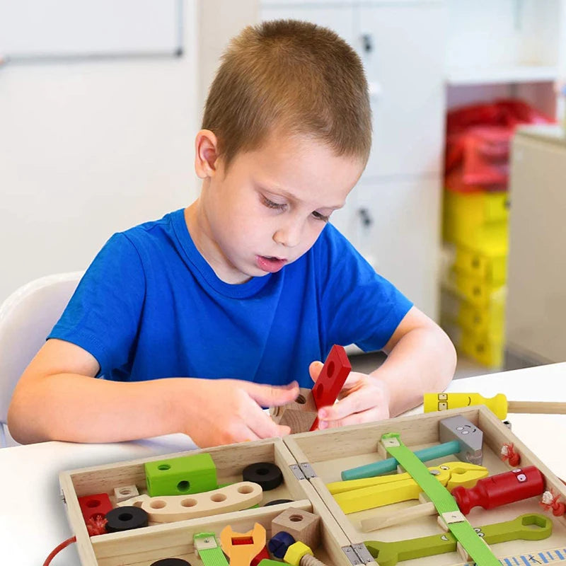 Wooden Toolbox Pretend Play