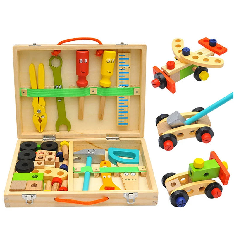 Wooden Toolbox Pretend Play