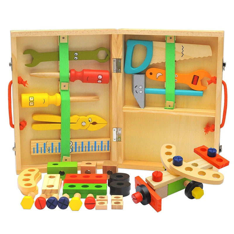 Wooden Toolbox Pretend Play